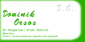 dominik orsos business card