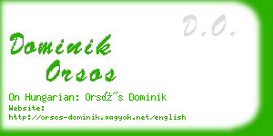 dominik orsos business card